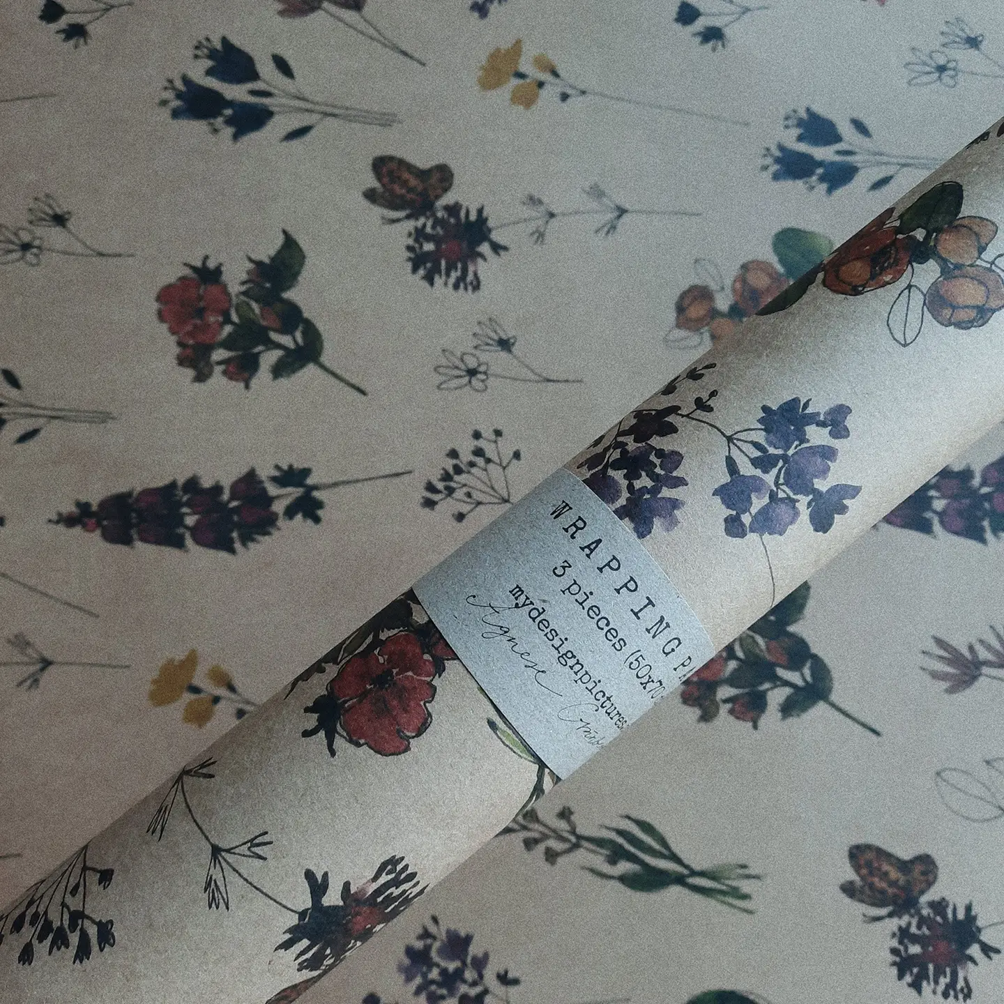 hartie ambalat kraft flori de camp meadow flowers hartie ambalat kraft flori de camp meadow flowers