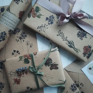 hartie ambalat kraft flori de camp meadow flowers