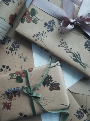 hartie ambalat kraft flori de camp meadow flowers