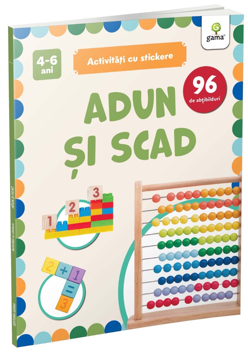 adun_si_scad_coperta Adun și scad (carte cu stickere)