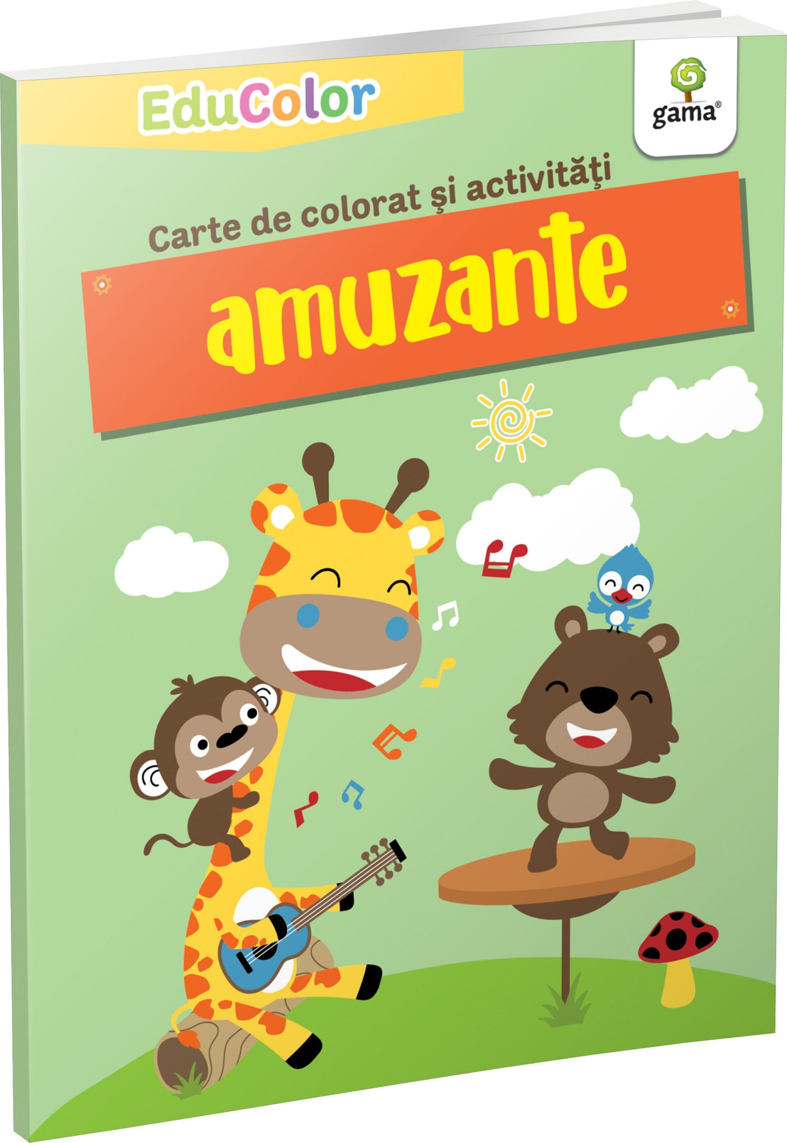 amuzante_coperta Carte de colorat și activități amuzante