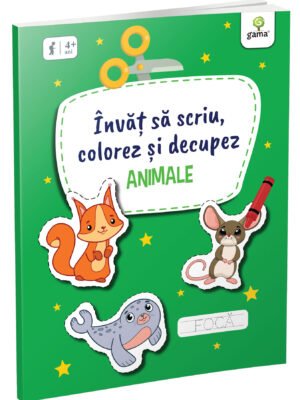 Învăț să scriu, colorez și decupez • Animale