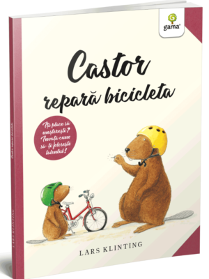 Castor repară bicicleta