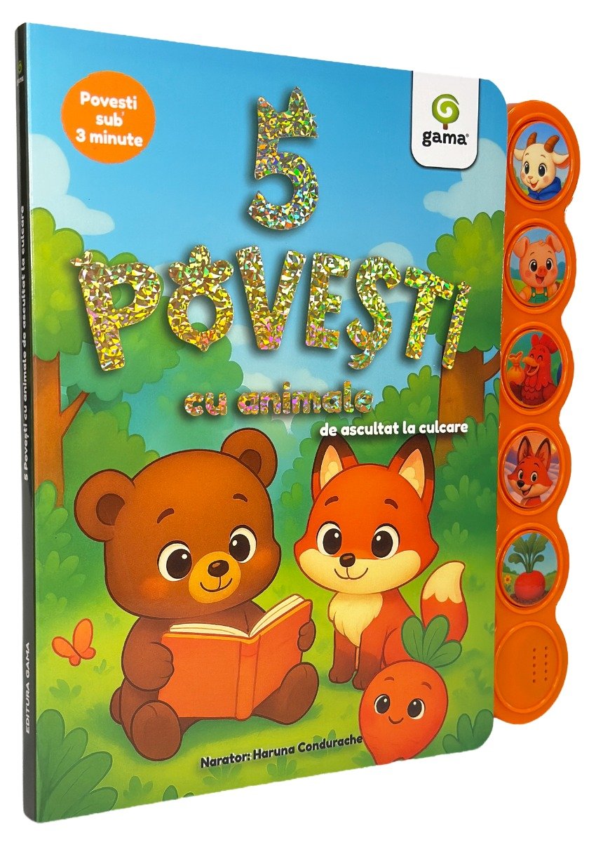 coperta_-_5_povesti_cu_animale 5 povesti cu animale de ascultat la culcare