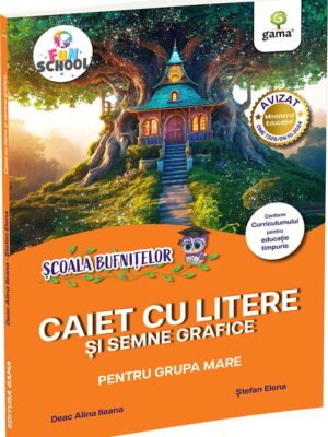 Caiet cu litere și semne grafice pentru grupa mare