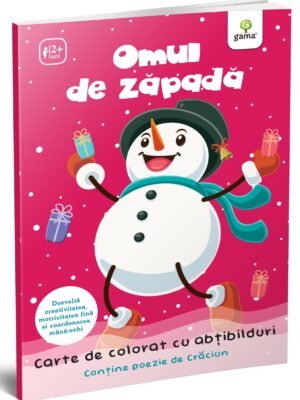 Omul de zăpadă. Carte de colorat cu abțibilduri