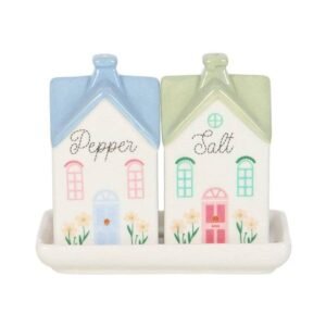 pastel house salt and pepper shakers