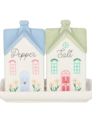 pastel house salt and pepper shakers