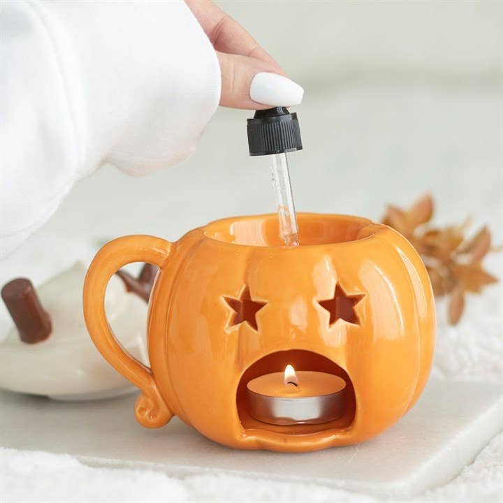 pumpkin cream lidded autumn oil burner and wax warmer 3 pumpkin cream lidded autumn oil burner and wax warmer 3